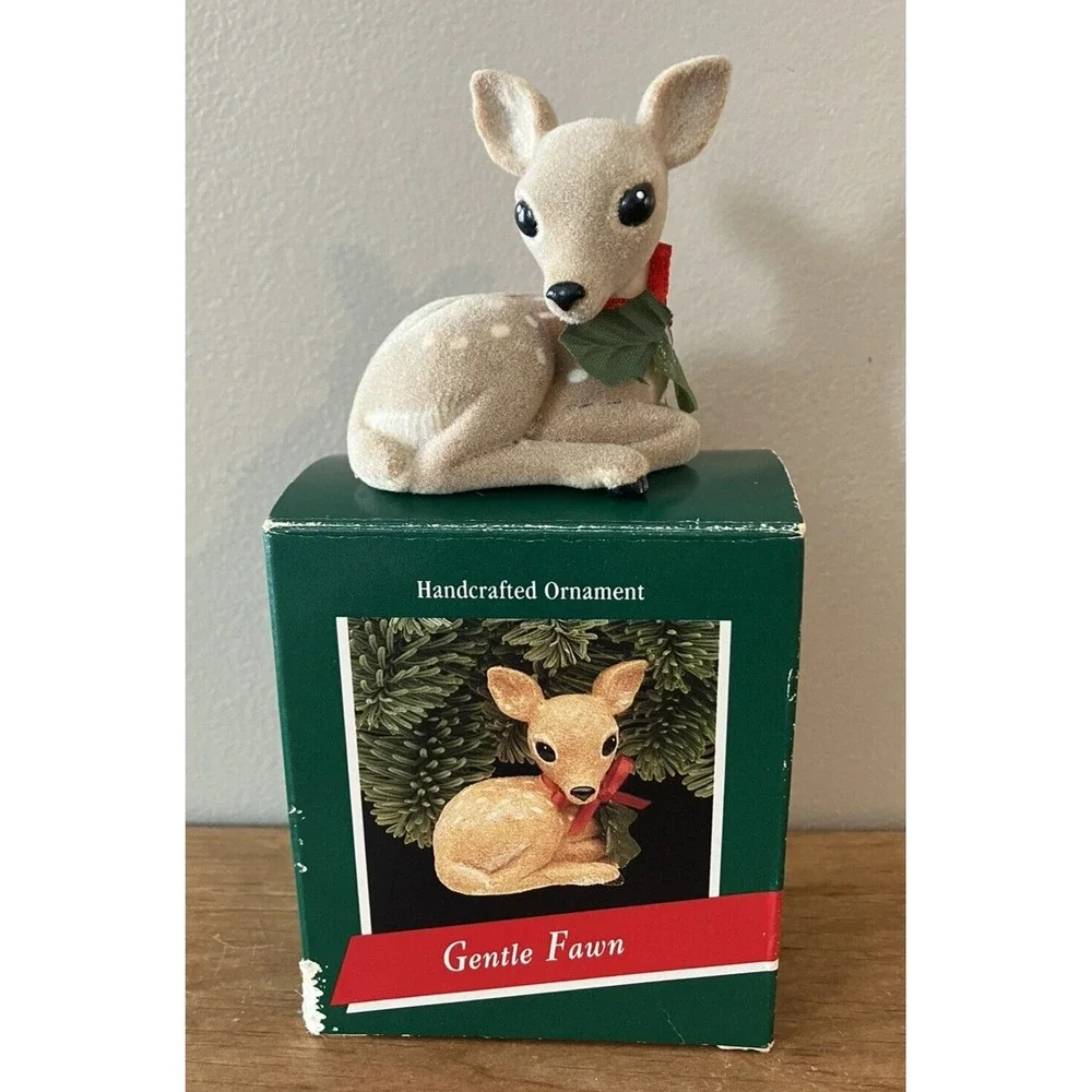 GENTLE FAWN - Nature Touches Every Heart - Vintage 1989 Hallmark Ornament w/Box
